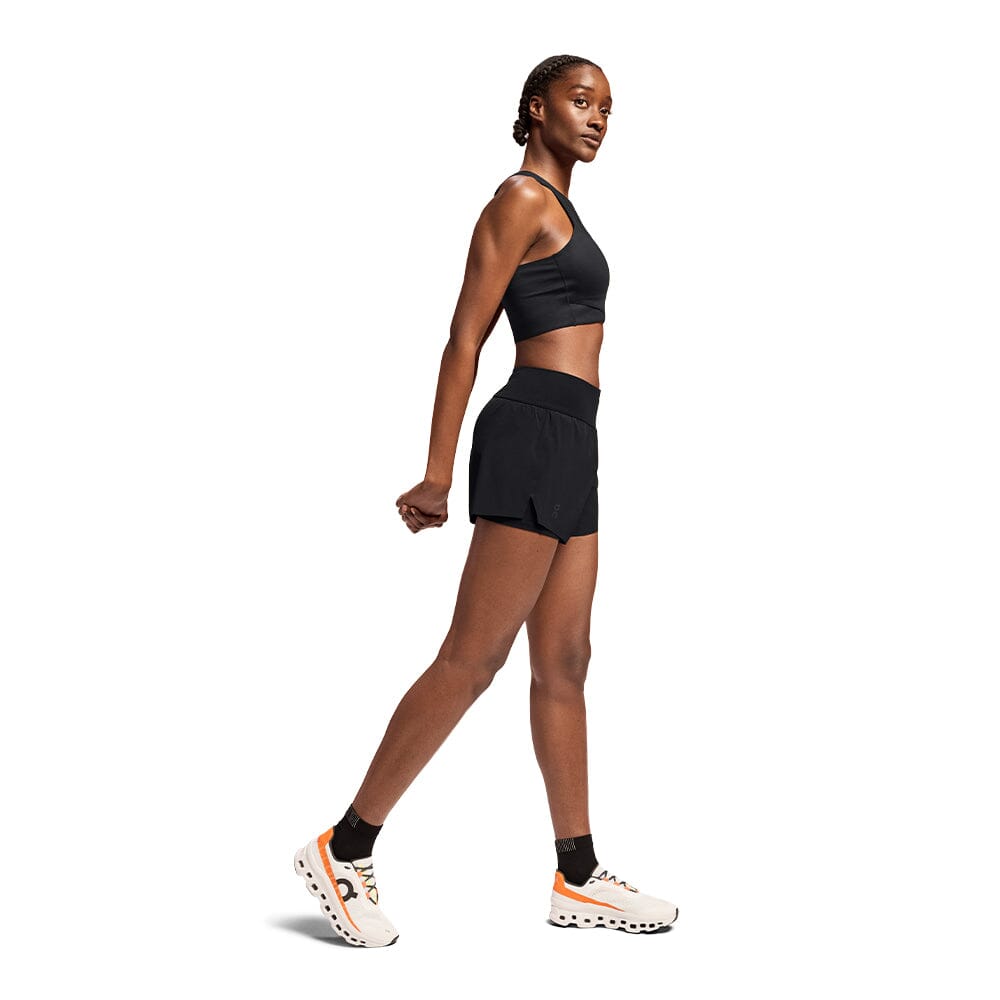 On Women's Running Shorts - BlackToe Running#colour_black