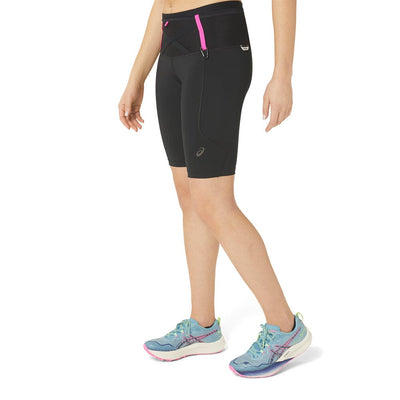 Asics Women's Fujitrail Sprinter Tights - BlackToe Running#colour_performance-black-pink-glo