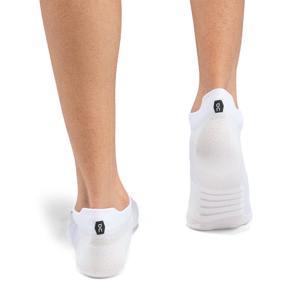 On Women's Performance Low Sock - Prism Capsule - BlackToe Running#colour_white-ivory