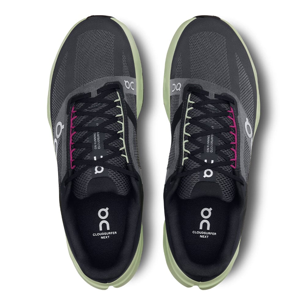 On Men's Cloudsurfer Next - BlackToe Running#colour_black-lima