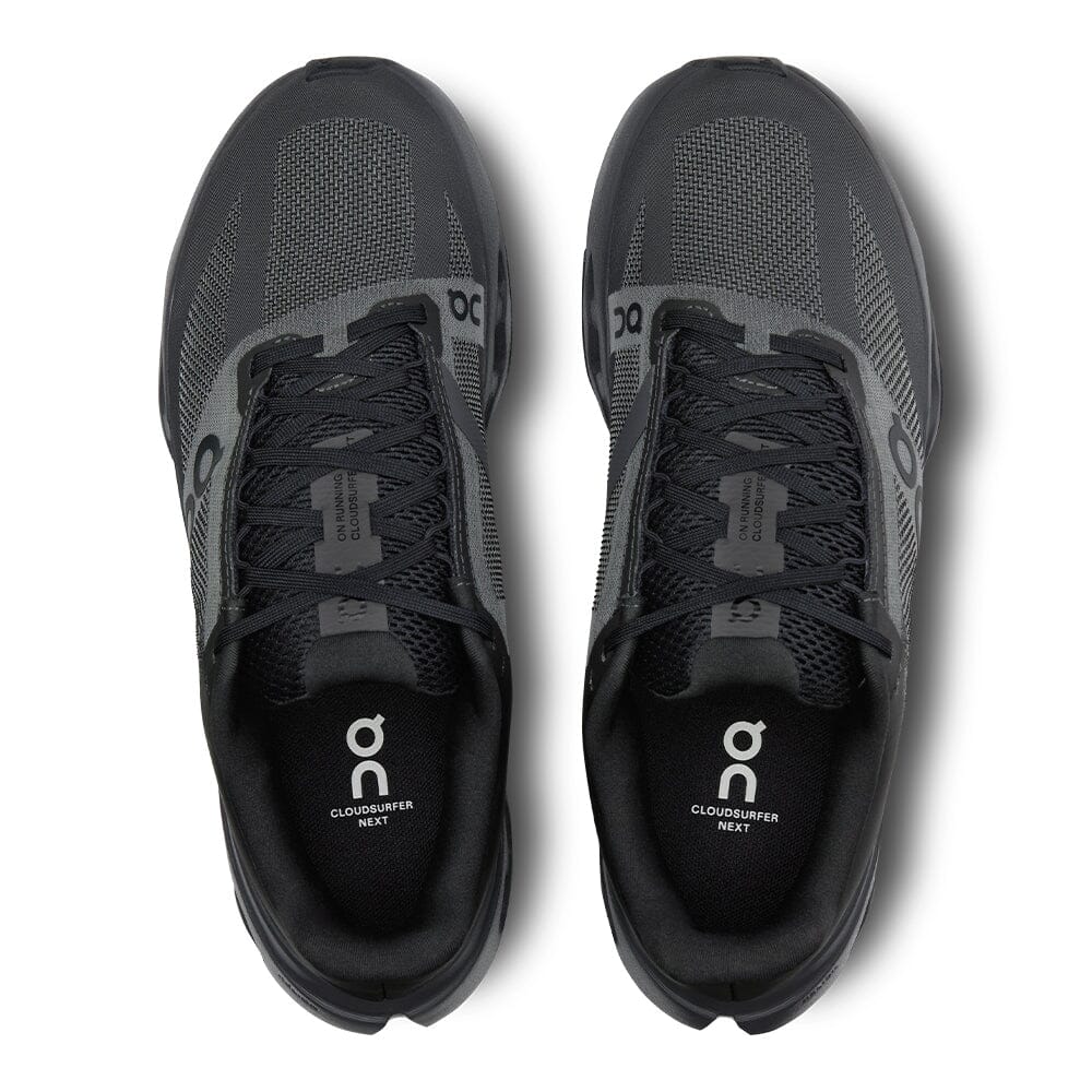 On Men's Cloudsurfer Next - BlackToe Running#colour_black-eclipse