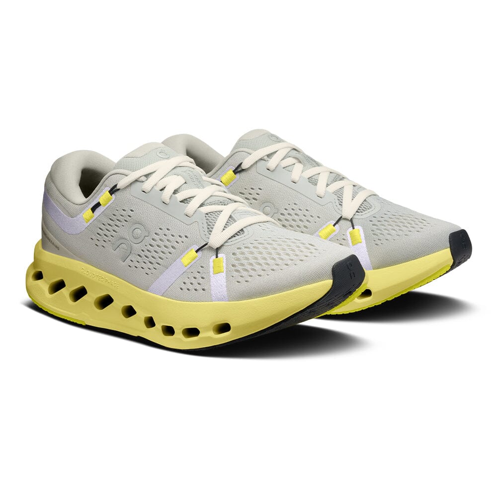 On Women's Cloudsurfer 2 - BlackToe Running#colour_glacier-limelight