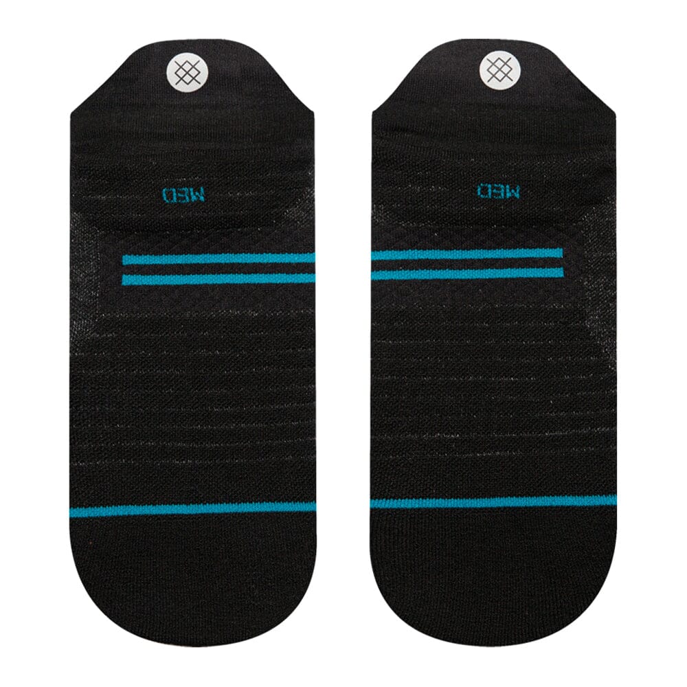 Stance Run Light Cushion Wool Tab Socks - BlackToe Running#colour_black