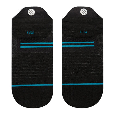 Stance Run Light Wool Tab Socks - BlackToe Running#colour_black