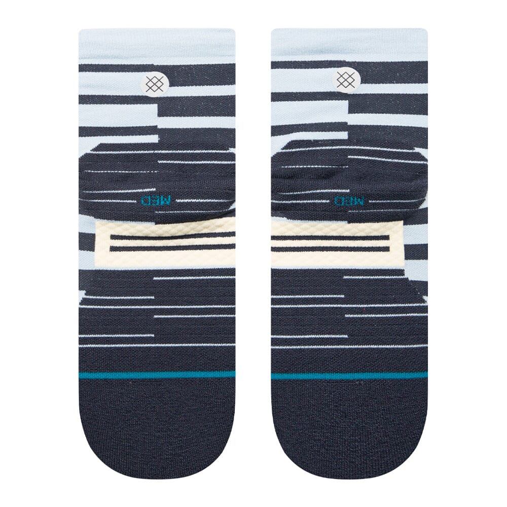 Stance Run Zippin Light Quarter Socks - BlackToe Running#colour_iceblue