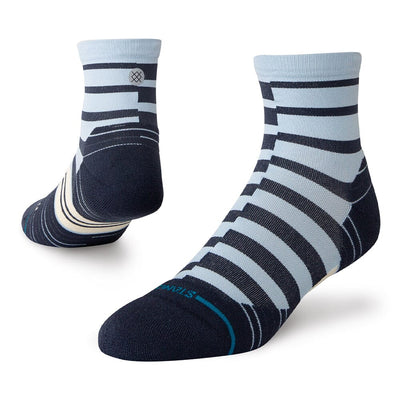 Stance Run Zippin Light Quarter Socks - BlackToe Running#colour_iceblue