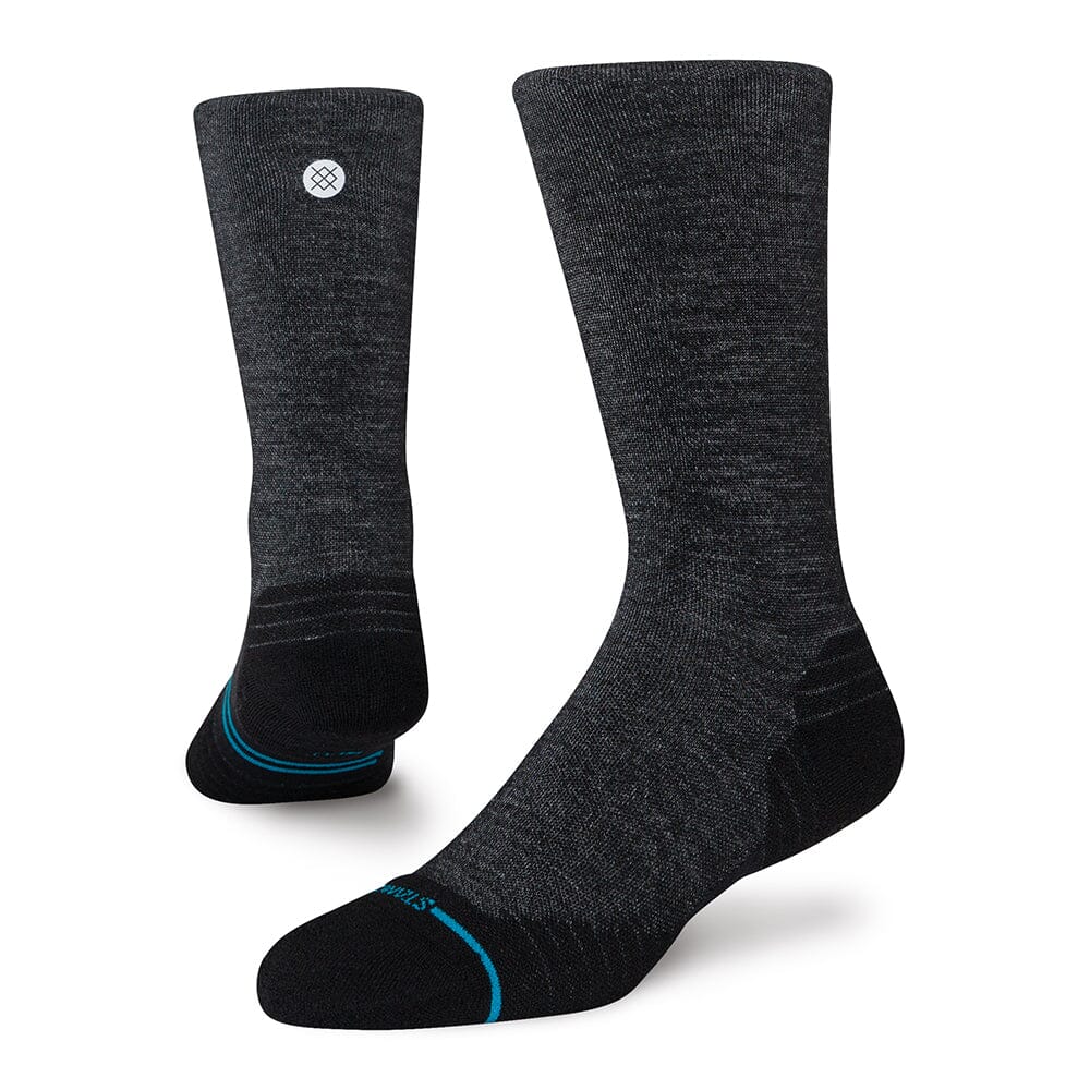 Stance Run Light Wool Crew Socks - BlackToe Running#colour_black