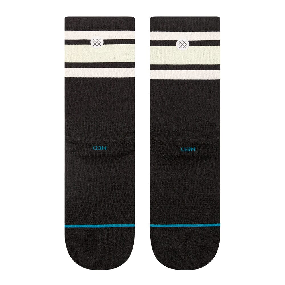 Stance Run Boyd Light Crew Socks - BlackToe Running#colour_black