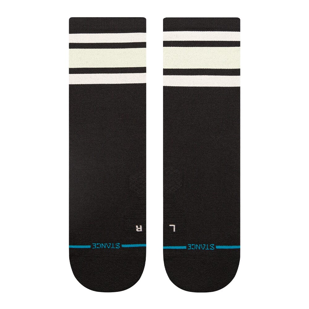 Stance Run Boyd Light Crew Socks - BlackToe Running#colour_black