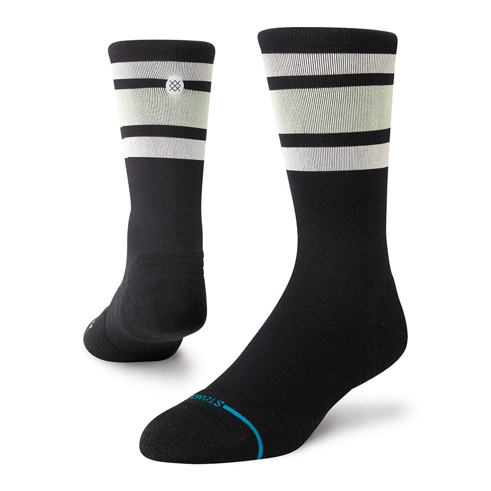 Stance Run Boyd Light Crew Socks - BlackToe Running#colour_black