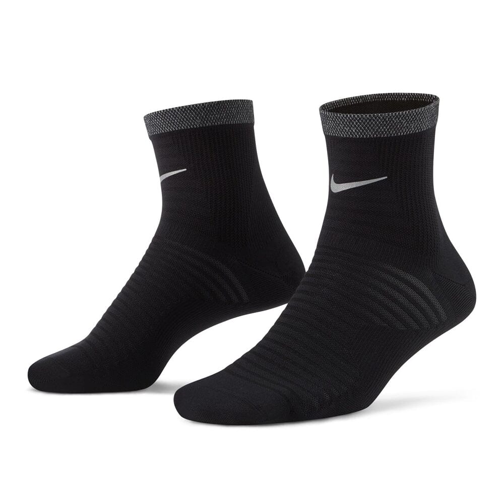Nike Spark Lightweight Running Ankle Socks - BlackToe Running#colour_black