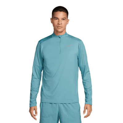 Nike Men's Element Half-Zip Running Top - BlackToe Running#colour_denim-turq-reflective-sliver