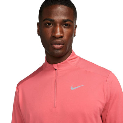 Nike Men's Element Half-Zip Running Top - BlackToe Running#colour_adobe-reflective-sliver