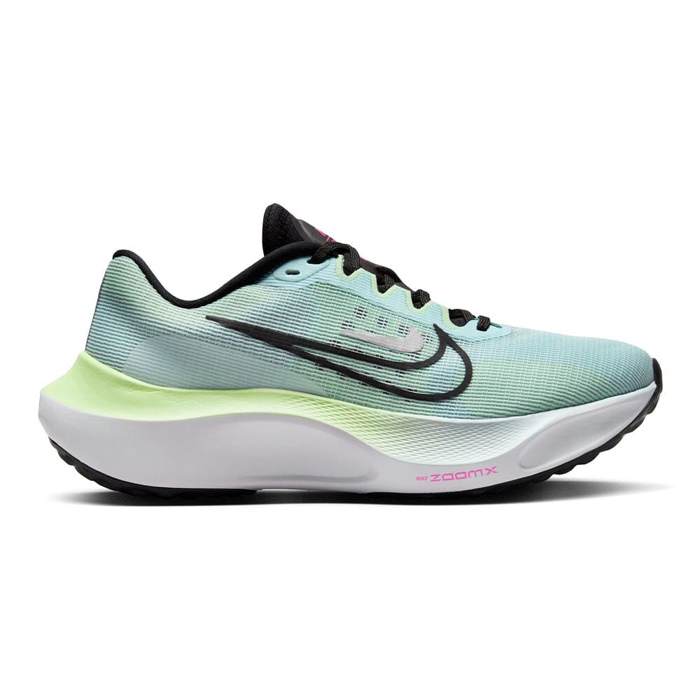 Nike Women's Zoom Fly 5 - BlackToe Running#colour_glacier-blue-black-vapor-green