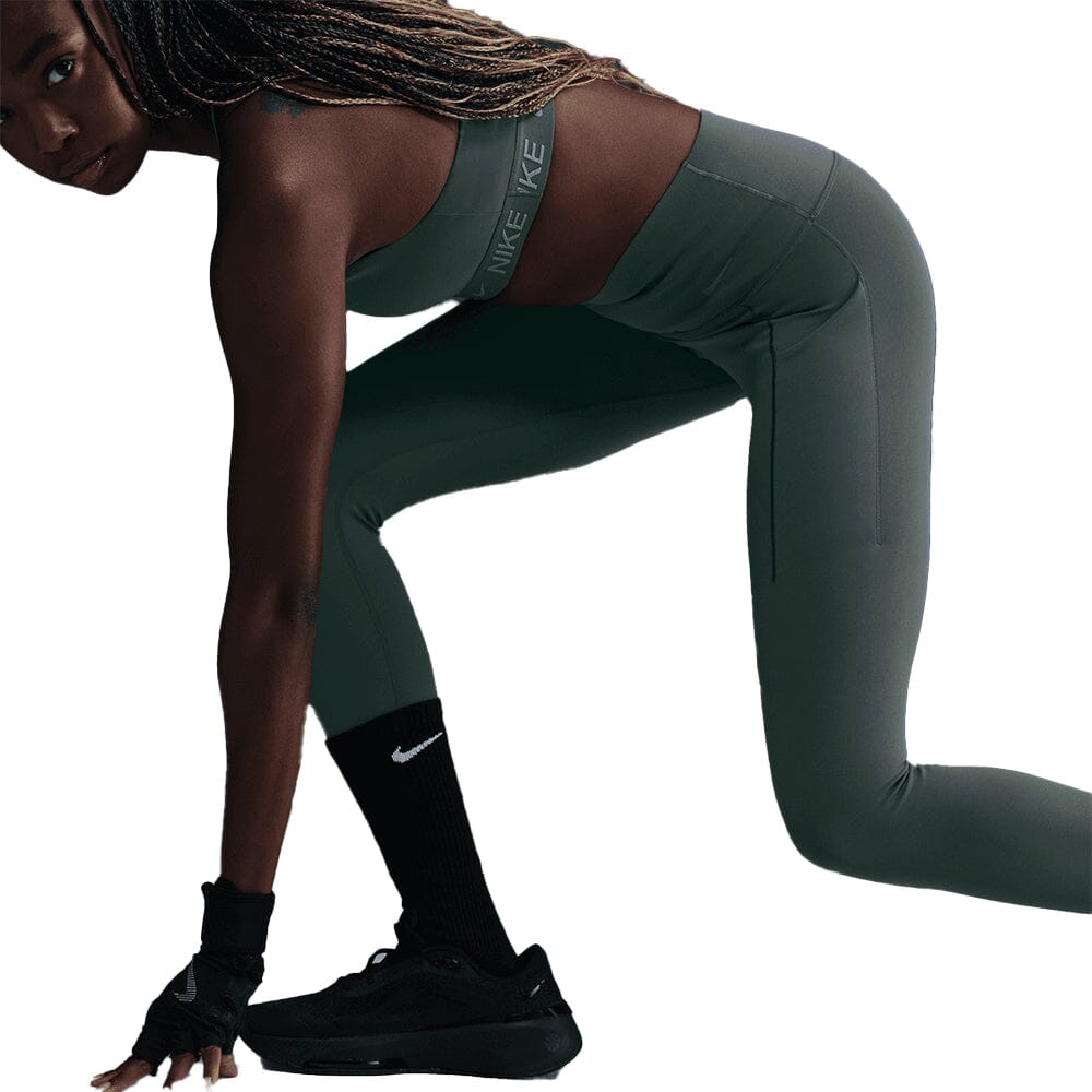 Nike Women's Universa 7/8 Leggings with Pockets - BlackToe Running#colour_vintage-green