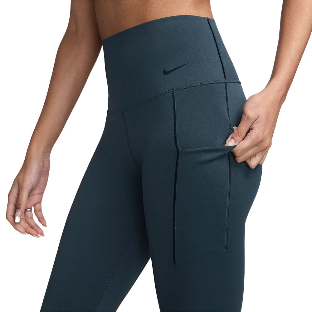 Nike Women's Universa 7/8 Leggings with Pockets - BlackToe Running#colour_armory-navy