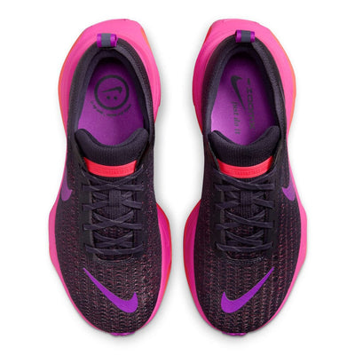 Nike Women's ZoomX Invincible Run Flyknit 3 - BlackToe Running#colour_dark-raisin-hyper-violet-hot-punch