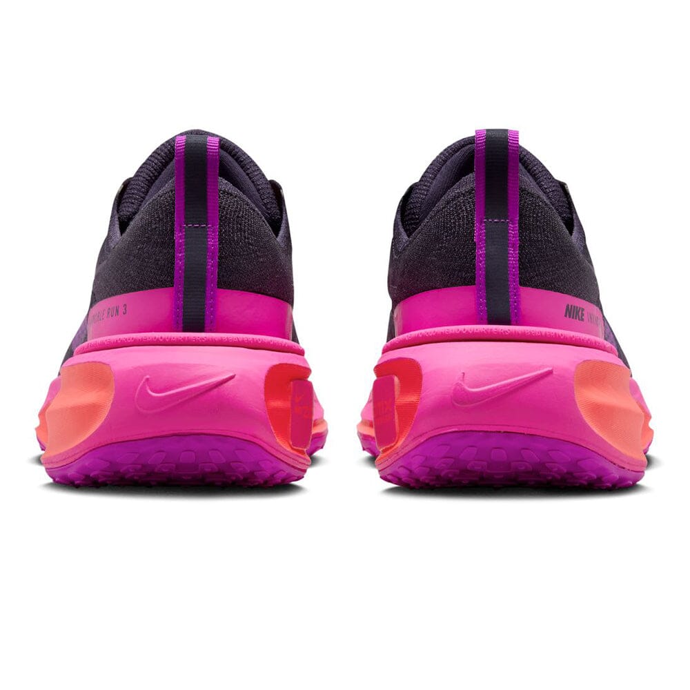 Nike Women's ZoomX Invincible Run Flyknit 3 - BlackToe Running#colour_dark-raisin-hyper-violet-hot-punch