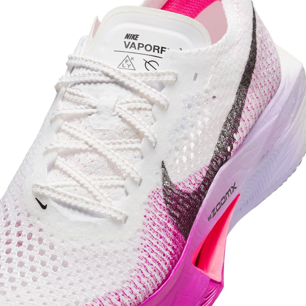 Nike Women's ZoomX Vaporfly Next% 3 - BlackToe Running#colour_white-black-vivid-purple-agate