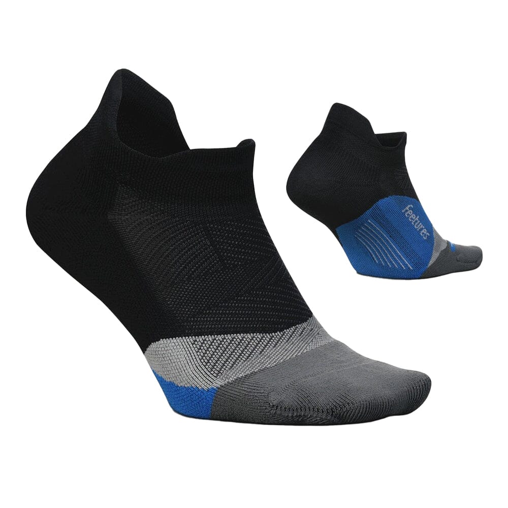 Feetures Elite Light Cushion No-Show Tab Socks - BlackToe Running#colour_tech-blue