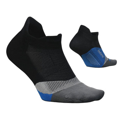 Feetures Elite Light Cushion No-Show Tab Socks - BlackToe Running#colour_tech-blue