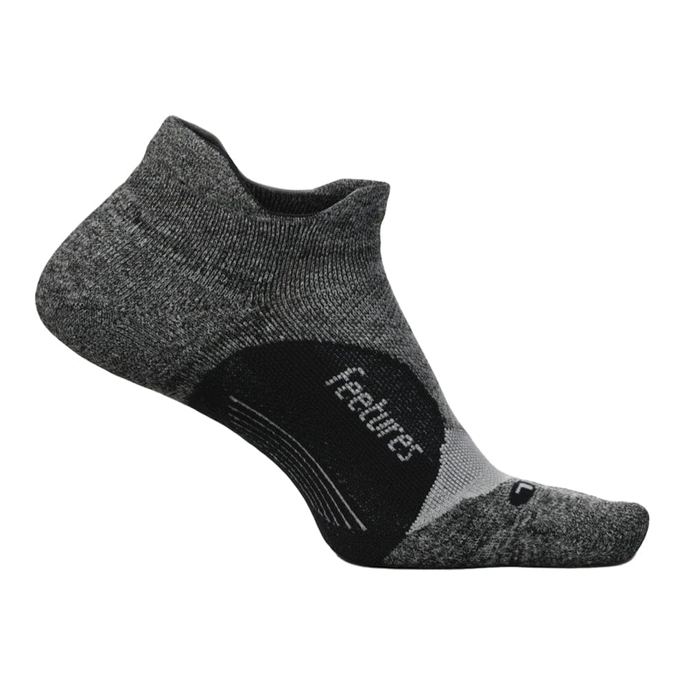 Feetures Elite Light Cushion No-Show Tab Socks - BlackToe Running#colour_grey-black