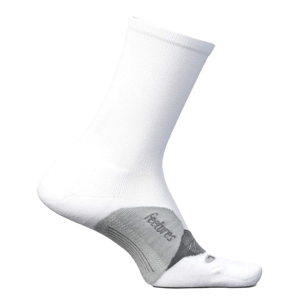 Feetures Elite Light Cushion Mini Crew Socks - BlackToe Running#colour_white