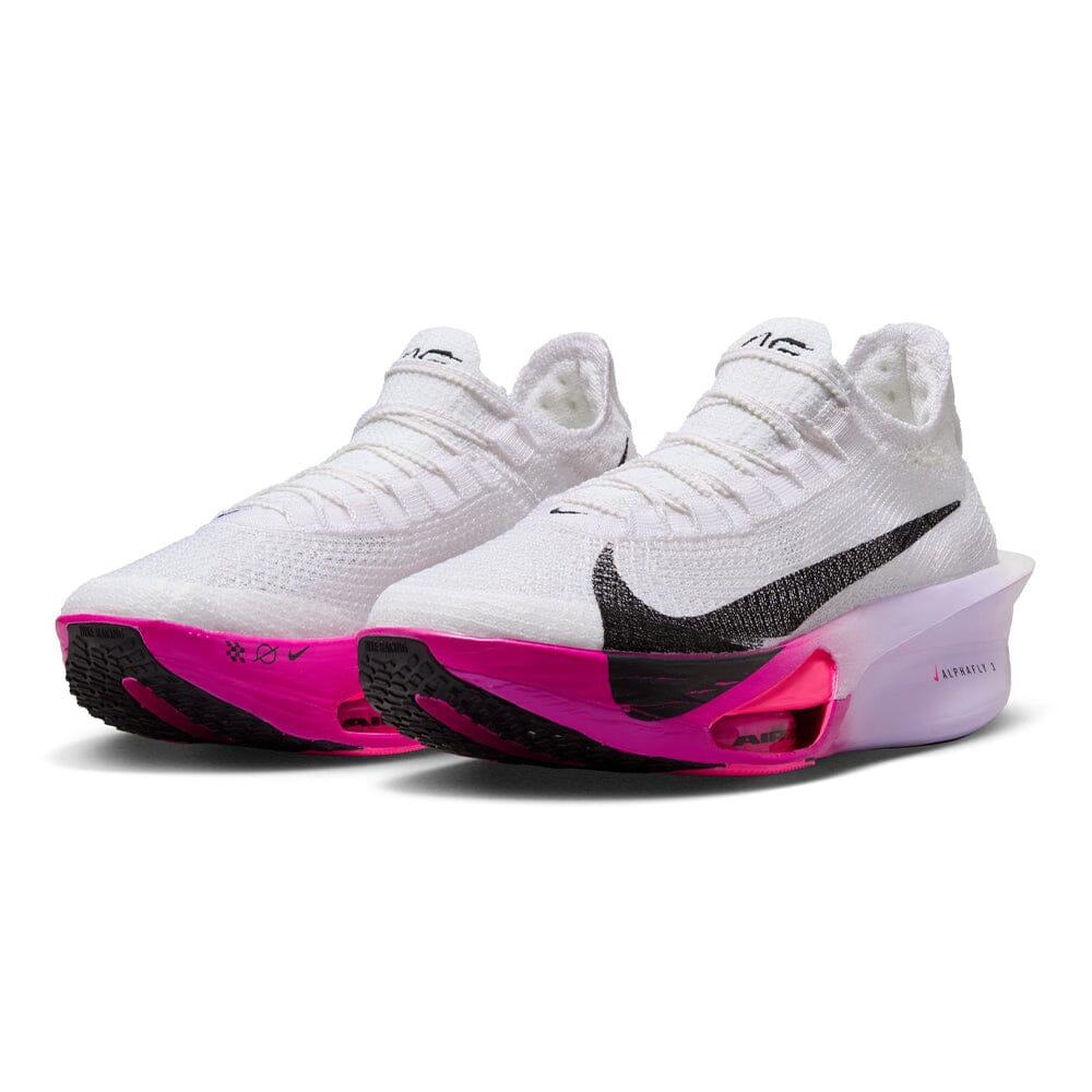 Nike Women's Alphafly 3 - BlackToe Running#colour_white-black-purple-agate-vivid-purple