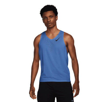 Nike Men's AeroSwift Dri-FIT ADV Running Singlet - BlackToe Running#colour_comet-blue-black