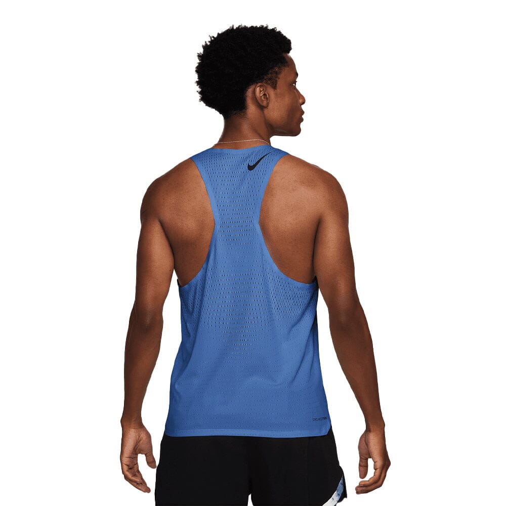 Nike Men's AeroSwift Dri-FIT ADV Running Singlet - BlackToe Running#colour_comet-blue-black