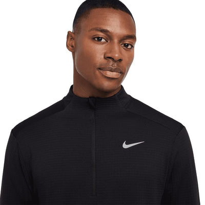 Nike Men's Therma-FIT Water-Repellent 1/2-Zip Running Top - BlackToe Running#colour_black