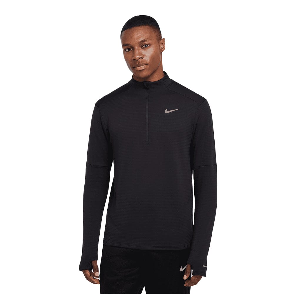 Nike Men's Therma-FIT Water-Repellent 1/2-Zip Running Top - BlackToe Running#colour_black