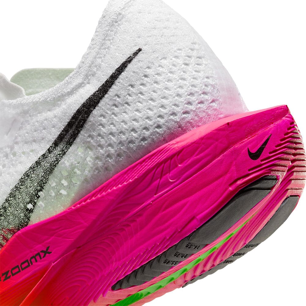 Nike Women's ZoomX Vaporfly Next% 3 - BlackToe Running#colour_white-black-bright-crimson-fierce-pink