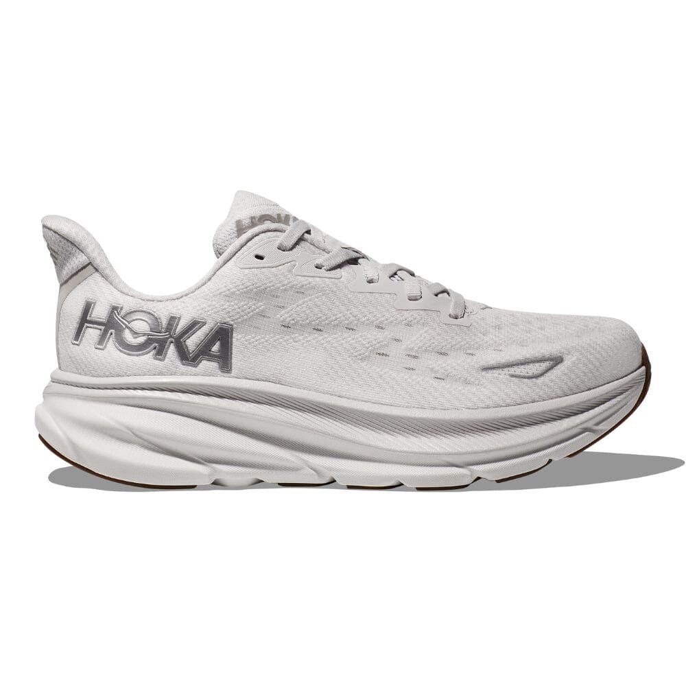 Hoka Women's Clifton 9 Women's Shoes - BlackToe Running#colour_nimbus-cloud-white