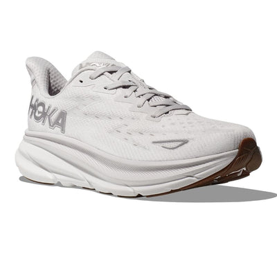 Hoka Women's Clifton 9 Women's Shoes - BlackToe Running#colour_nimbus-cloud-white