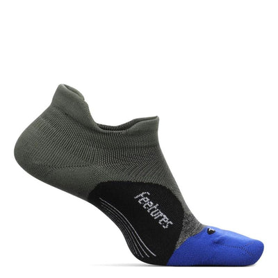 Feetures Elite Light Cushion No-Show Tab Socks - BlackToe Running#colour_moss-green