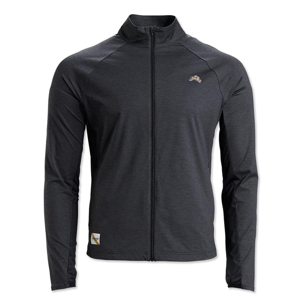 Tracksmith Men's Session Jacket - BlackToe Running#coloue_charcoal