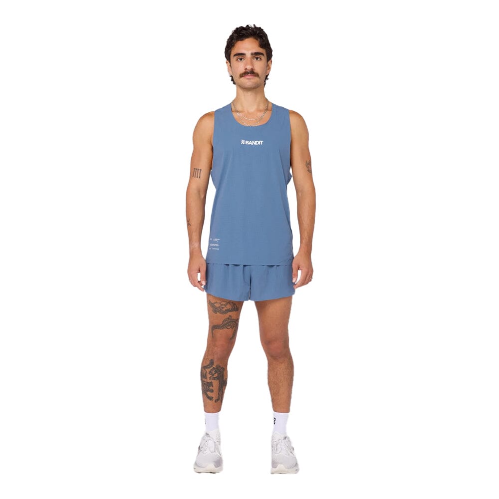 Bandit Running Men's VENTO™ 3" Splitty Short - BlackToe Running#colour_steel-blue