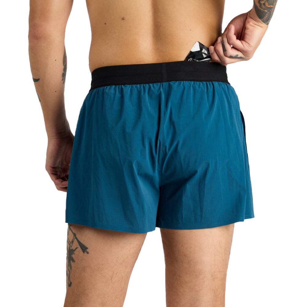 Bandit Running Men's VENTO™ 3" Splitty Short - BlackToe Running#colour_deep-teal