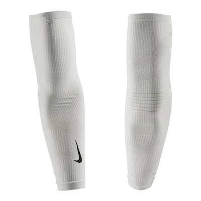 Nike Zoned Knit Arm Sleeves - BlackToe Running#colour_summit-white-photon-dust-black