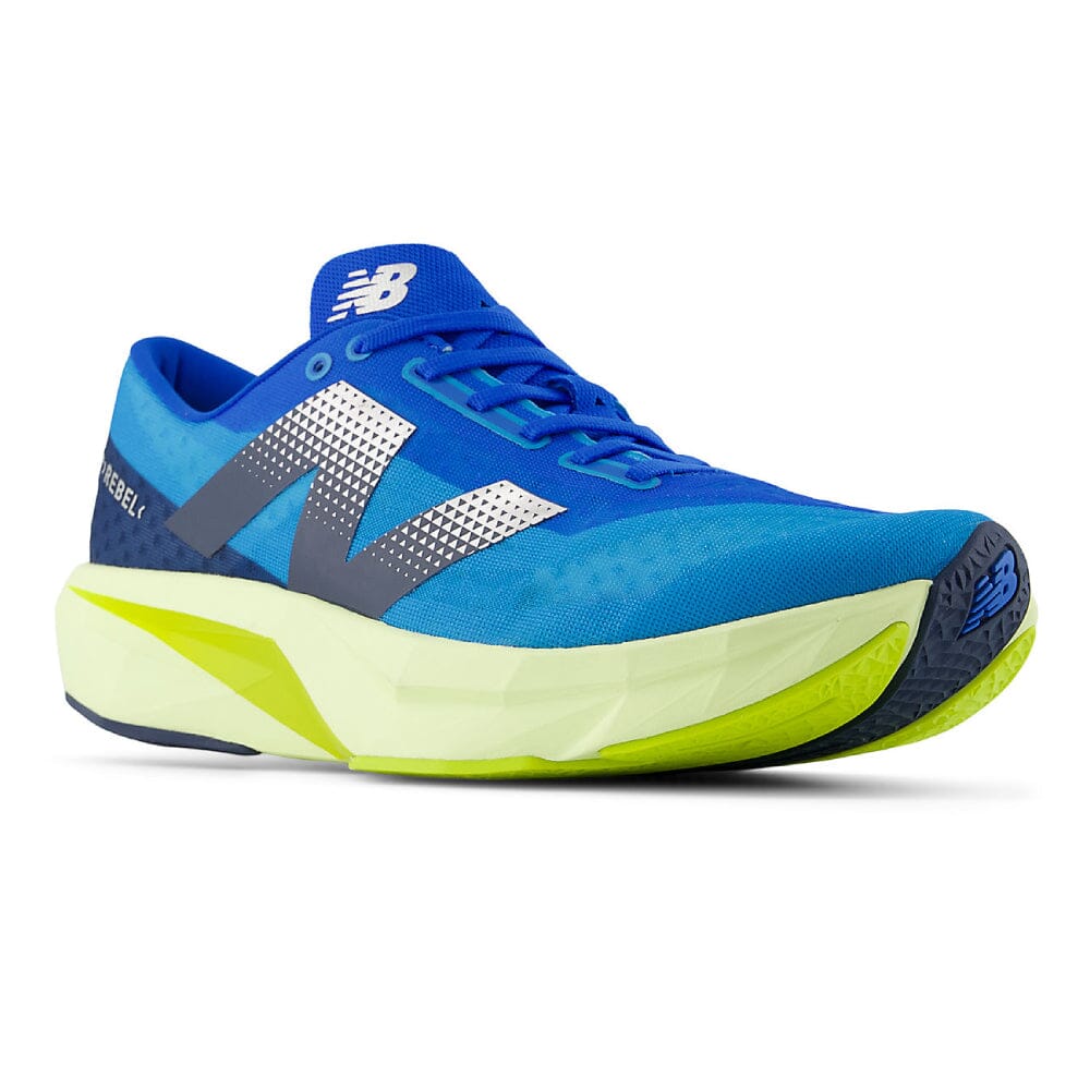 New Balance Men's FuelCell Rebel v4 - BlackToe Running#colour_spice-blue-lime