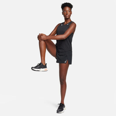 Nike Women's AeroSwift Dri-FIT ADV Running Singlet - BlackToe Running#colour_black-white