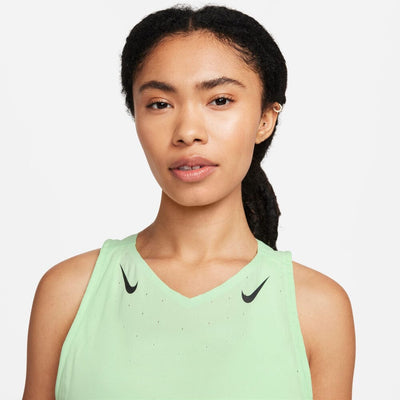 Nike Women's AeroSwift Dri-FIT ADV Running Singlet - BlackToe Running#colour_vapor-green-black