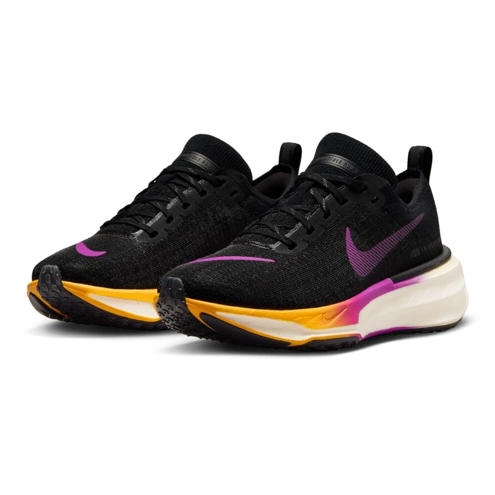 Nike Women's ZoomX Invincible Run Flyknit 3 - BlackToe Running#colour_black-hyper-violet-laser-orange