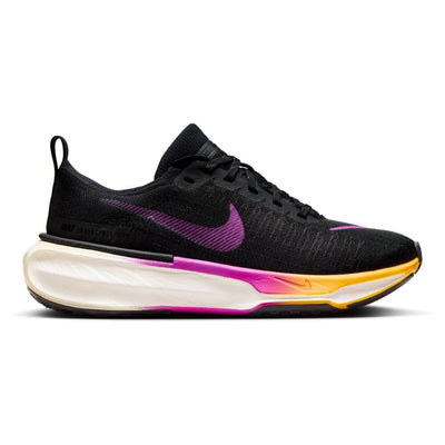 Nike Women's ZoomX Invincible Run Flyknit 3 - BlackToe Running#colour_black-hyper-violet-laser-orange