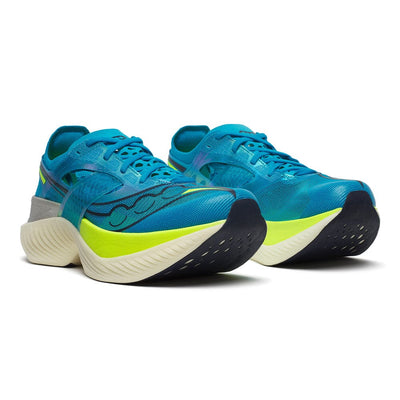 Saucony Men's Endorphin Elite - BlackToe Running#colour_viziblue-citron