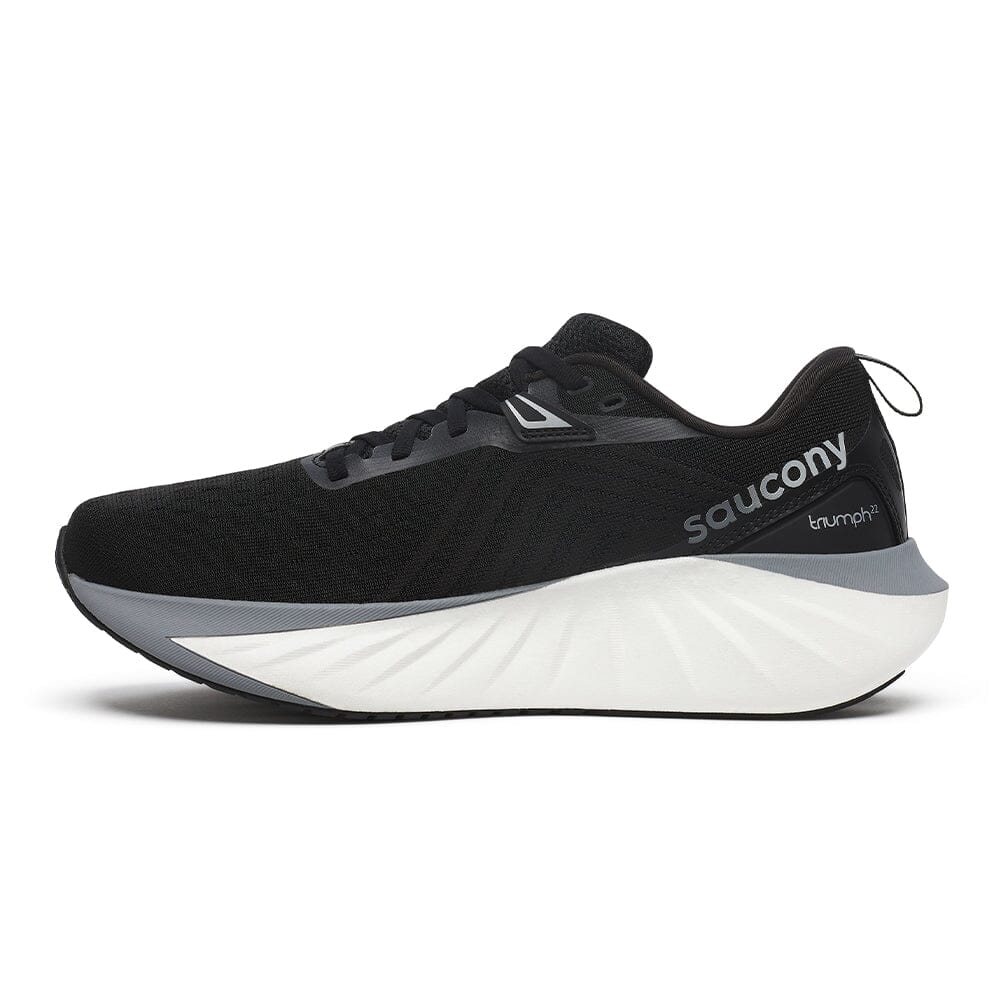 Saucony Men’s Triumph 22 - BlackToe Running#colour_black-white