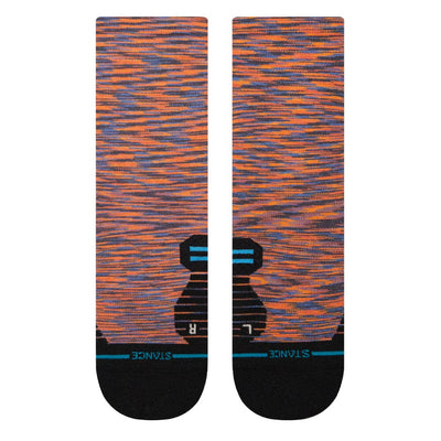 Stance Cautionary Crew Socks - BlackToe Running#colour_spacedust