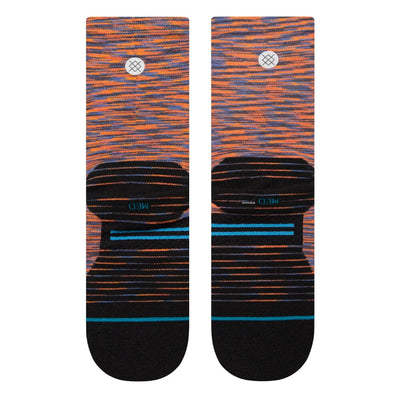 Stance Cautionary Crew Socks - BlackToe Running#colour_spacedust