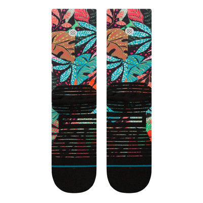 Stance Women's Trippy Trop Crew Socks - BlackToe Running#colour_multi